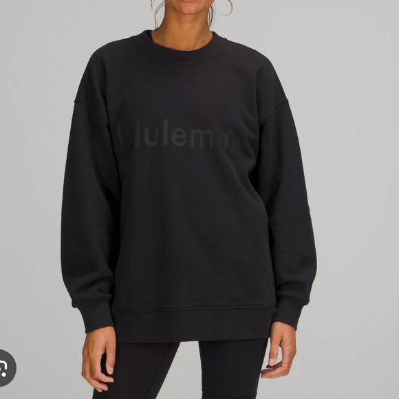 lululemon athletica Tops - Lululemon Perfectly Oversized Sweatshirt Black Size 10